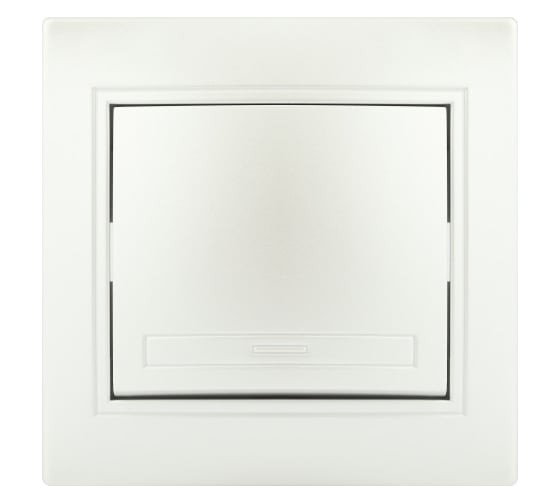 Изображение товара Выключатель Intro Plano 1-101-06 одноклавишный 10А-250В, IP20, СУ, перламутр, Б0053726