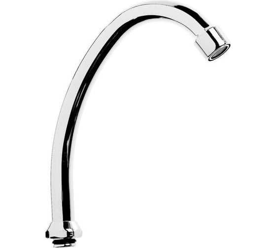 Изображение товара Излив для смесителя Zein "Елочка", по оси 14.5 см, железо, аэратор пластик, сетка металл 5149017