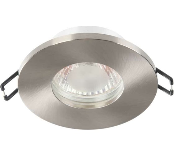 Изображение товара Встраиваемый влагозащищенный светильник ЭРА WR3 SN MR16/GU5.3, IP44, сатин/никель Б0054366