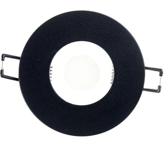 Изображение товара Встраиваемый влагозащищенный светильник ЭРА WR3 BK MR16/GU5.3, IP44, черный Б0054367