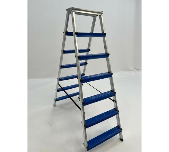 Изображение товара Двусторонняя алюминиевая стремянка Sarayli КОЛОР 7x7 18217