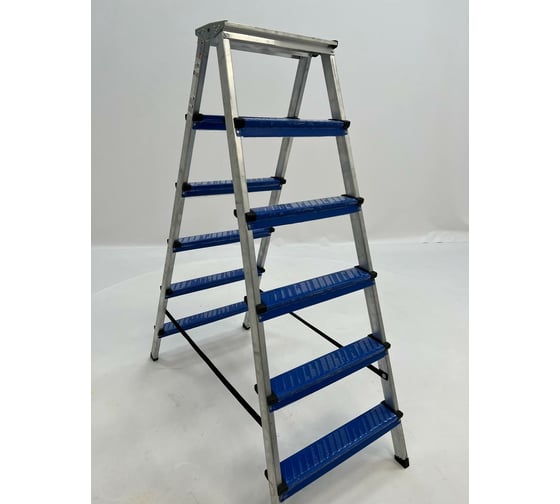 Изображение товара Двусторонняя алюминиевая стремянка Sarayli КОЛОР 6x6 18216