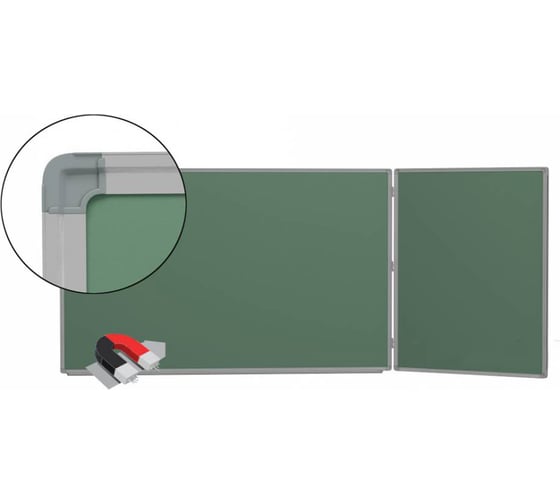Изображение товара Магнитно-меловая доска BoardSYS двухэлементная, створка справа 30ДЭ-255Мпр