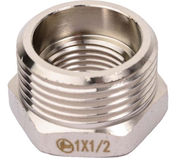 Изображение товара Футорка резьбовая латунная никелированная DOUBLE-LIN Н/В 1" x 1/2" LL6033 (1"x1/2")