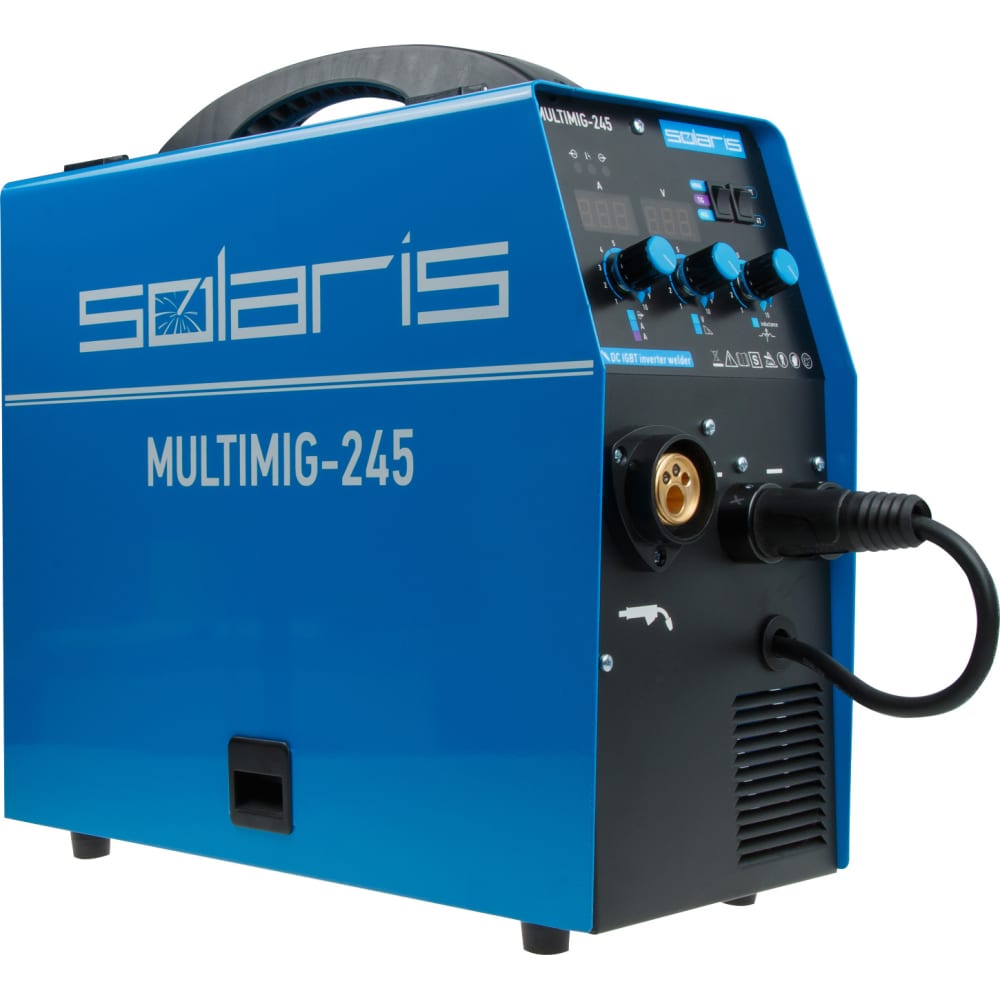 Сварочный полуавтомат SOLARIS комплект сварочный для mma до 300а 3 3 м solaris разъем 13 мм тип 35 50 wa 4212