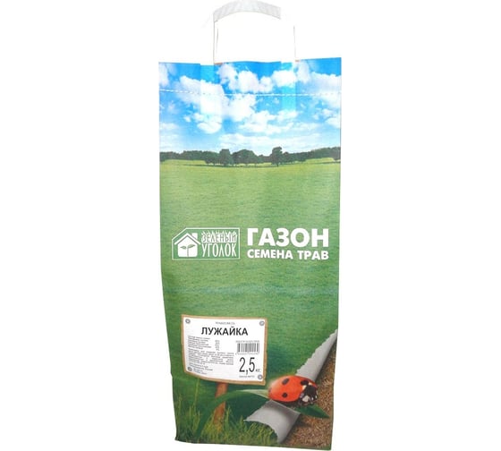 Изображение товара Семена газона Зеленый уголок Травосмесь Лужайка 2.5 кг 20740