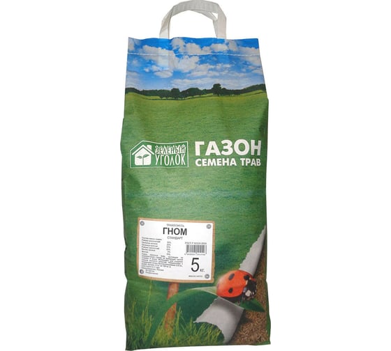 Изображение товара Семена газона Зеленый уголок Травосмесь Гном Стандарт 5 кг 20674