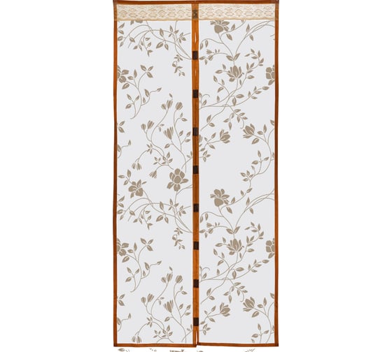 Изображение товара Антимоскитная сетка на магнитах Рыжий кот Капутомоскито 100х210 см, дизайн Цветочный узор 103711