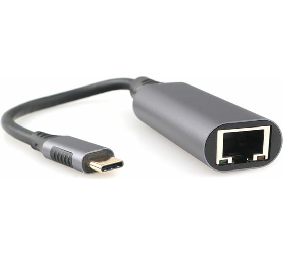 Изображение товара Сетевой адаптер Cablexpert Type-C USB3.0, в Гбит. сеть Ethernet (RJ-45), метал. разъем, Pro, коробка A-USB3C-LAN-01