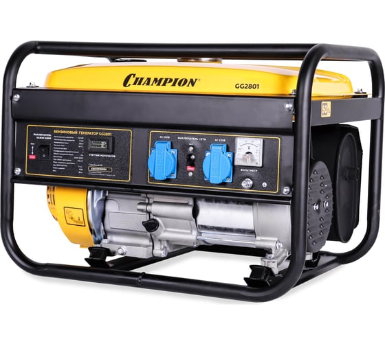 Изображение товара Генератор Champion (2,8/3,0 кВт OHV 7лс 15л 39 кг) GG2801