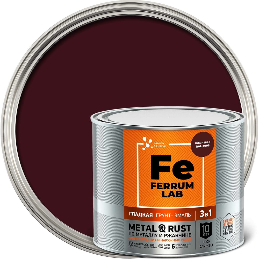 Грунт-эмаль по ржавчине Ferrum Lab настенный кондиционер ferrum fis24f2 fos24f2