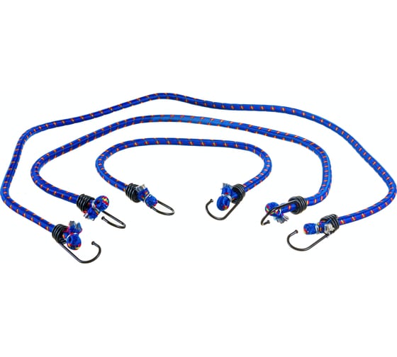 Изображение товара Набор резинок для крепления багажа РемоКолор 3 штуки (10мм х 0,6м; 0,9м; 1,2м) 62-5-320