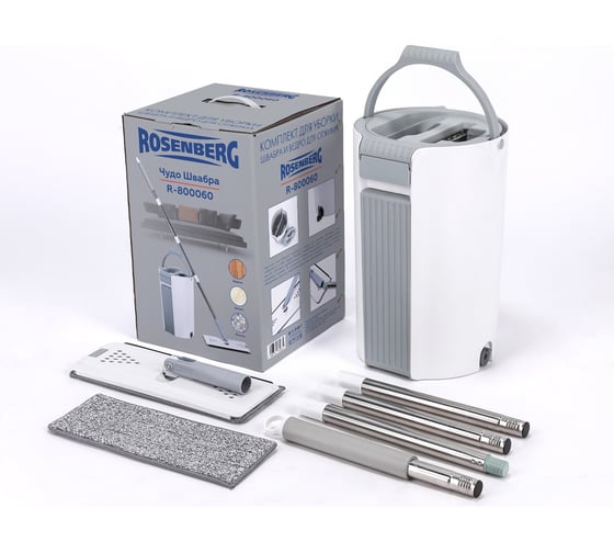 Изображение товара Комплект для уборки Rosenberg швабра и ведро для отжима R-800060