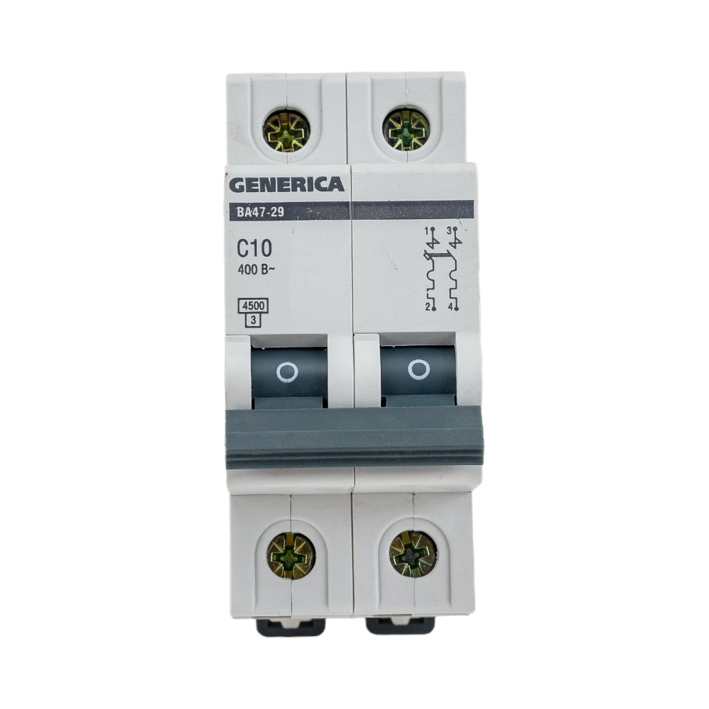 Автоматический выключатель GENERICA выключатель автоматический модульный 2п c 20а 4 5ка ва47 29 generica mva25 2 020 c