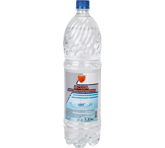 Изображение товара Дистиллированная вода ПЭТ бутылка 1.5 л ELTRANS EL-0901.03