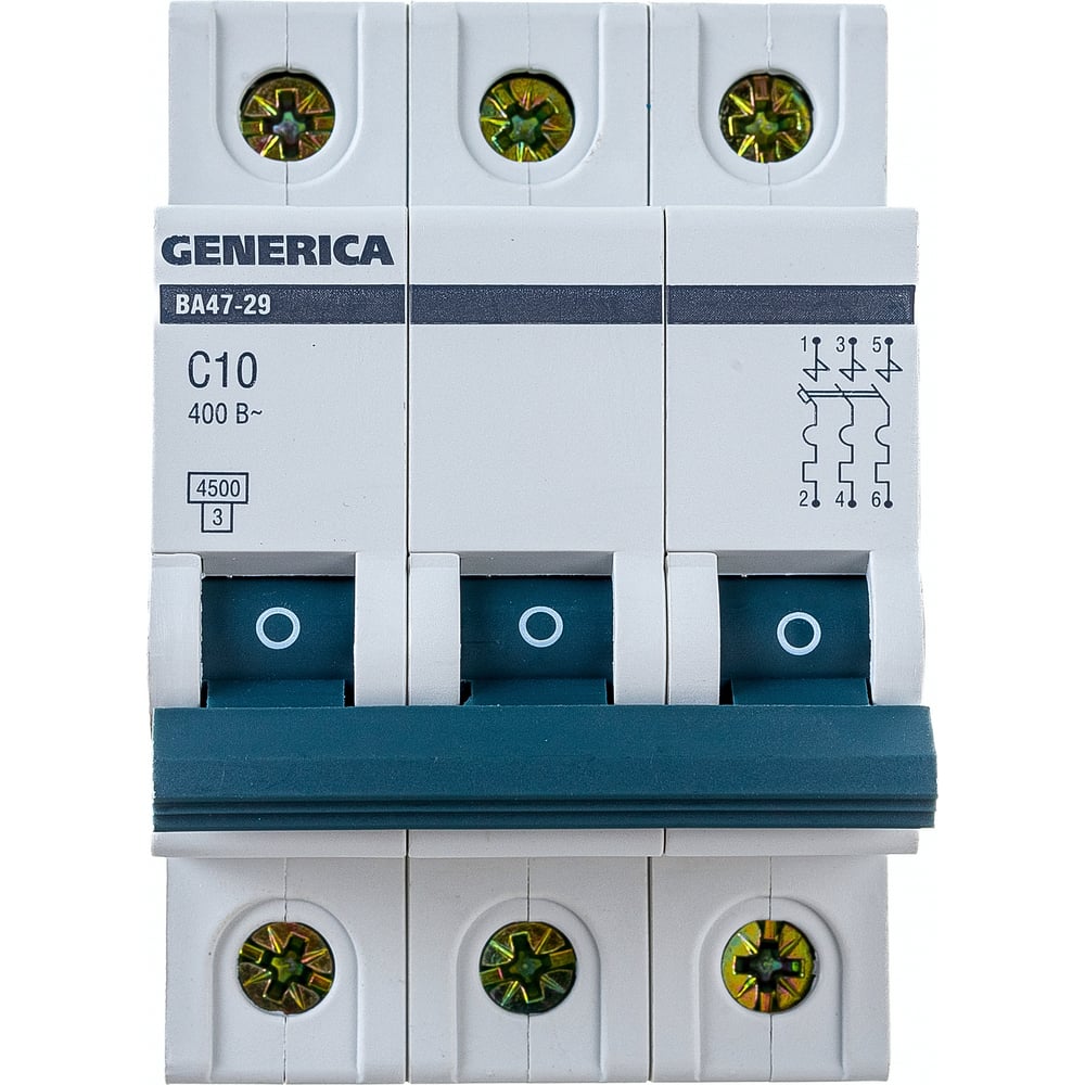 Автоматический выключатель GENERICA автоматический выключатель generica ва47 29 1p c10 а 4 5 ка