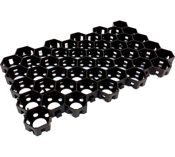 Изображение товара Газонная решетка для садовых дорожек и парковки ГеоПластБорд 6 штук черная ГР_544.336.34_ч_6