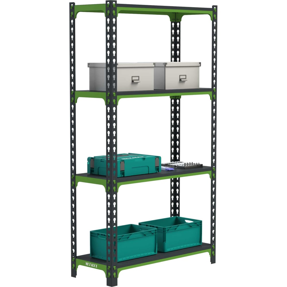 Изображение товара Стеллаж ООО Металекс MID 2200x1000x600 с 4 полками из стали