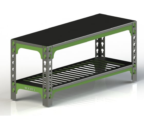Изображение товара Лавка ООО Металекс Metalex с полкой для обуви 350x1100x450 мм LMP351145