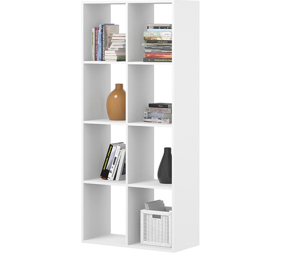 Изображение товара Стеллаж ФЕЛИКС 8-ми секционный белый шагрень ПК-ОБИ-СЖ164Х73-В1-1068