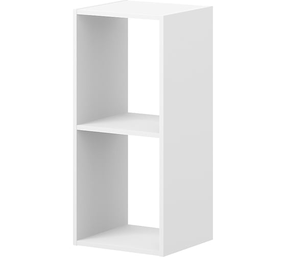 Изображение товара Стеллаж ФЕЛИКС 2-х секционный белый шагрень ПК-ОБИ-СЖ83Х37-В1-1068