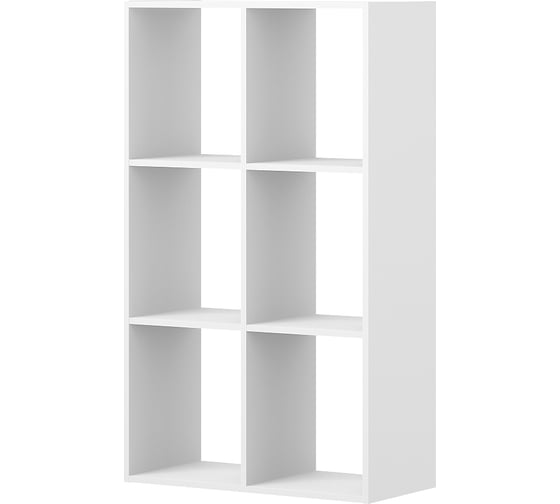 Изображение товара Стеллаж ФЕЛИКС 6-ти секционный белый шагрень ПК-ОБИ-СЖ124Х73-В1-1068
