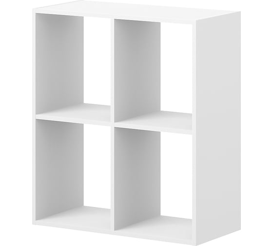 Изображение товара Стеллаж ФЕЛИКС 4-х секционный низкий белый шагрень ПК-ОБИ-СЖ83Х73-В1-1068