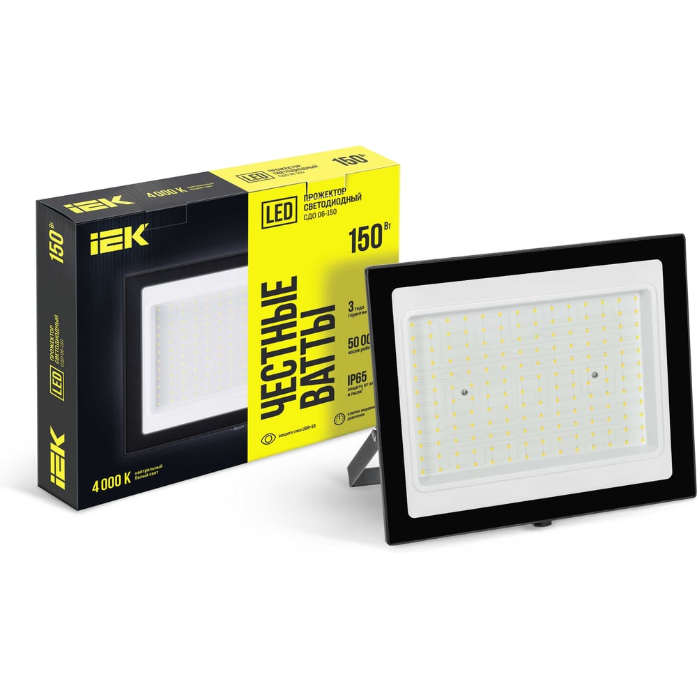 Изображение товара Прожектор IEK LED СДО 06-150 IP65 4000К черный LPDO601-150-40-K02