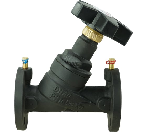 Изображение товара Балансировочный клапан DN.ru чугунный КБЛФ Ду40 Ру16 с ниппелями D080-00395