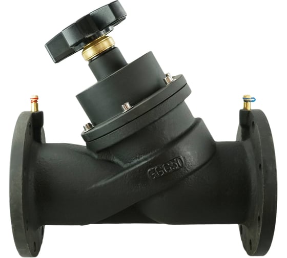 Изображение товара Балансировочный клапан DN.ru чугунный КБЛФ Ду200 Ру16 с ниппелями D080-00392