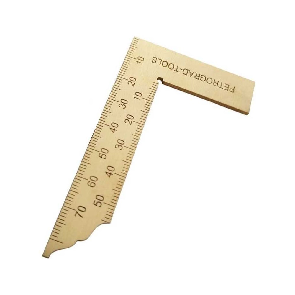 Изображение товара Плоский слесарный угольник Петроградъ 85х50 из латуни