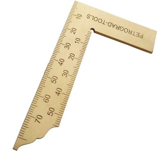 Изображение товара Угольник Петроградъ плоский, 85x50, двухсторонний М00017953