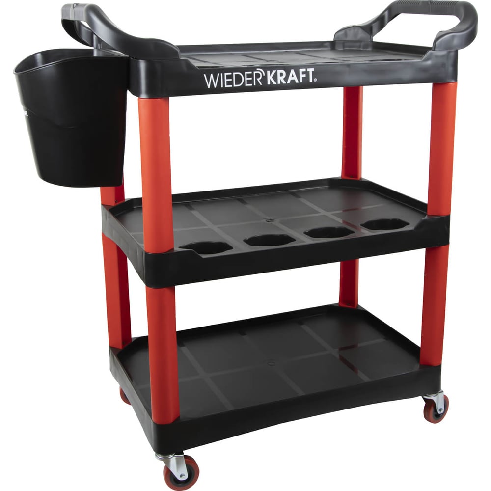 Изображение товара Тележка для детейлинга WIEDERKRAFT WDK-819 профессиональная красно-черная