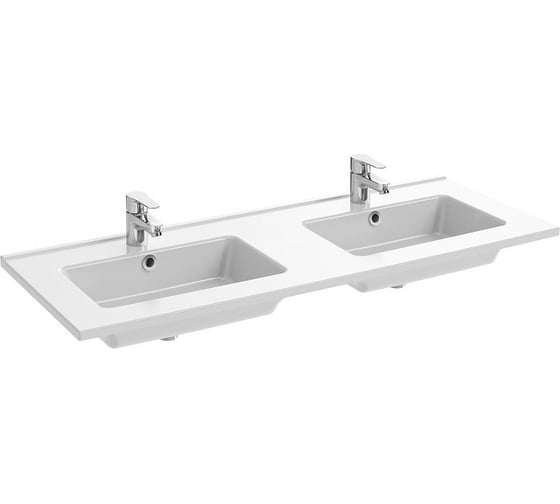 Изображение товара Керамическая раковина столешница с двумя чашами Jacob Delafon 120 см EXVA112-00 00000096748