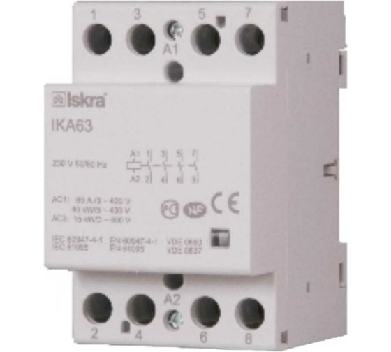 Изображение товара Контактор модульный iskra IKA63-22/230V УТ-00019596