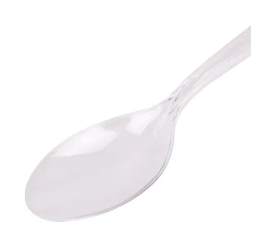Изображение товара Одноразовые ложки ОФИСМАГ /WELDAY столовые 180мм КОМПЛЕКТ 50шт, ЭТАЛОН, пластиковые прозрачные, , 607835