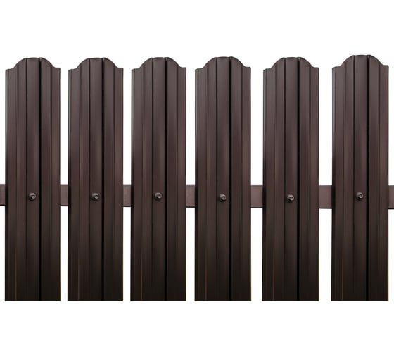 Изображение товара Металлический односторонний штакетник Металлика (коричневый; 10 штук в упаковке) 1,2-8017