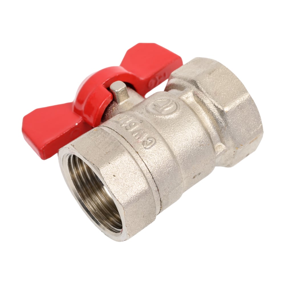 Изображение товара Шаровой кран DOUBLE-LIN Light неполнопроходной 3/4" бабочка латунь профессиональный