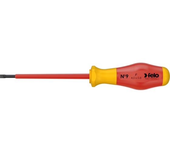 Изображение товара Диэлектрическая шлицевая отвертка Felo SL4,0 91304090