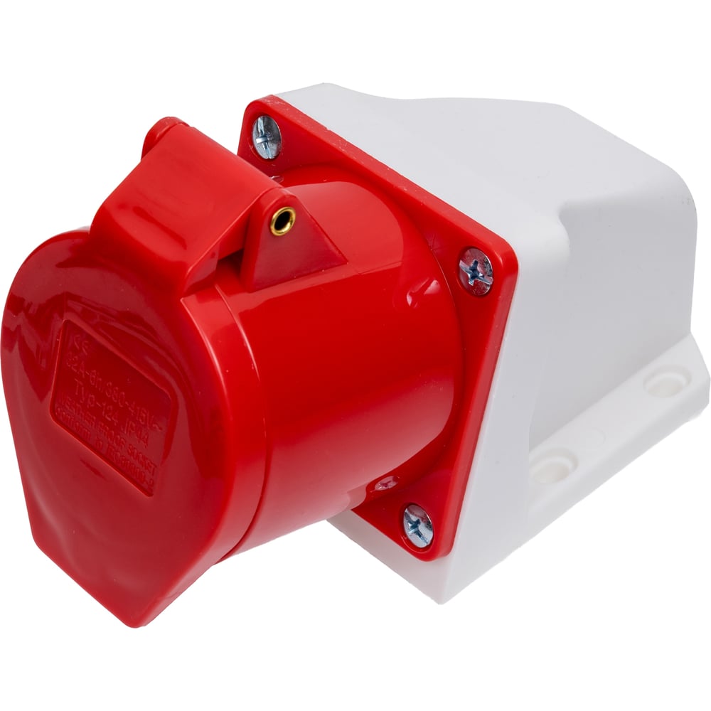 Изображение товара Силовой кабельный разъем RUICHI 124 3P+E 32A 380-415V для наружной установки