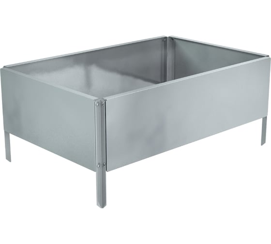 Изображение товара Готовая оцинкованная грядка на дачу Delta-Park GY 0.45x0.7 м, серебристая 30019GY_4570Zn