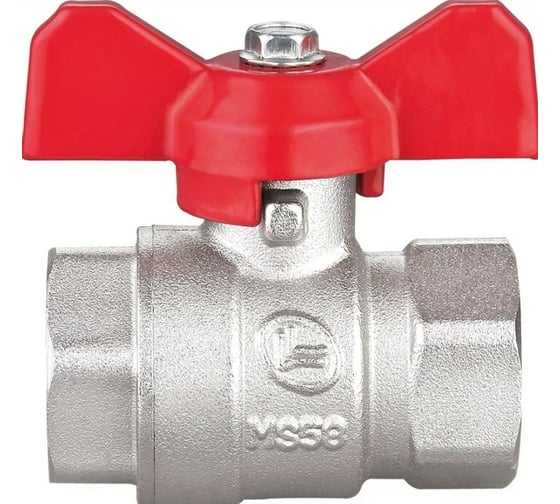 Изображение товара Шаровой Кран DOUBLE-LIN латунный резьбовой, бабочка ВР/ВР 1" LL1042 (1")