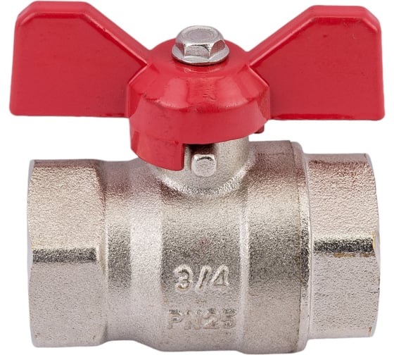 Изображение товара Шаровой Кран DOUBLE-LIN латунный резьбовой, бабочка ВР/ВР 3/4" LL1042 (3/4")