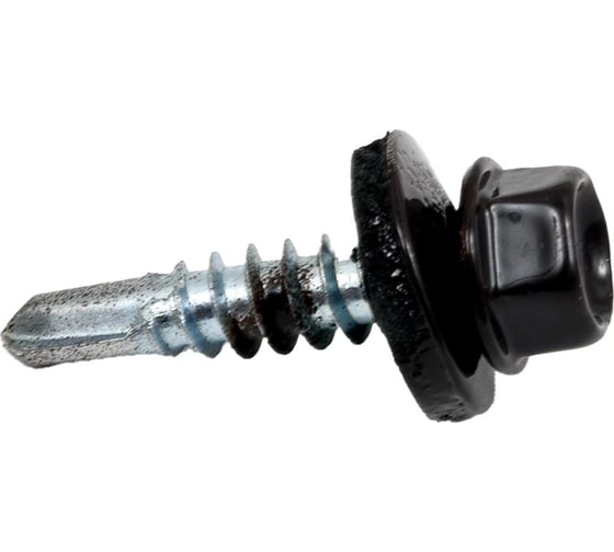 Изображение товара Кровельный саморез КРЕП-КОМП 5,5x25, RAL8019, серо-коричневый, 250 шт. ск55258019кф