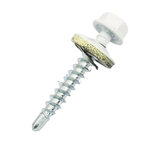 Изображение товара Кровельный саморез КРЕП-КОМП 4,8x35, RAL9003, белый сигнальный, 250 шт. ск359003кф