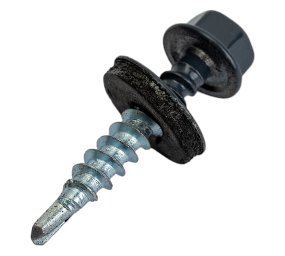 Изображение товара Кровельный саморез КРЕП-КОМП 4,8x29, RAL7024, серый графит, 250 шт. ск297024кф