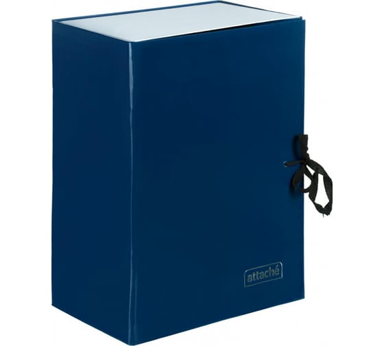 Изображение товара Архивный короб Attache на двух завязках А4 150 мм бумвинил до 1500 листов синий 1411654