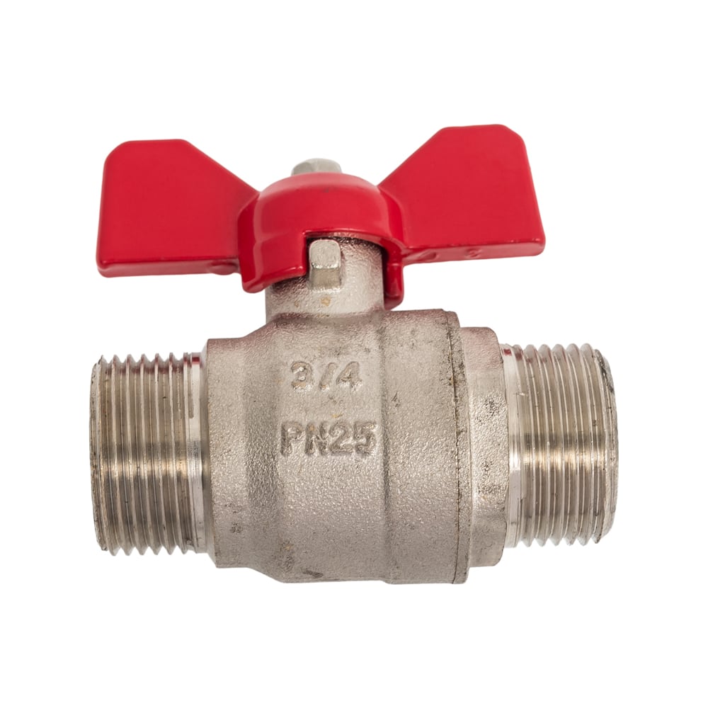 Изображение товара Латунный шаровой кран с бабочкой 3/4" DOUBLE-LIN для систем водоснабжения