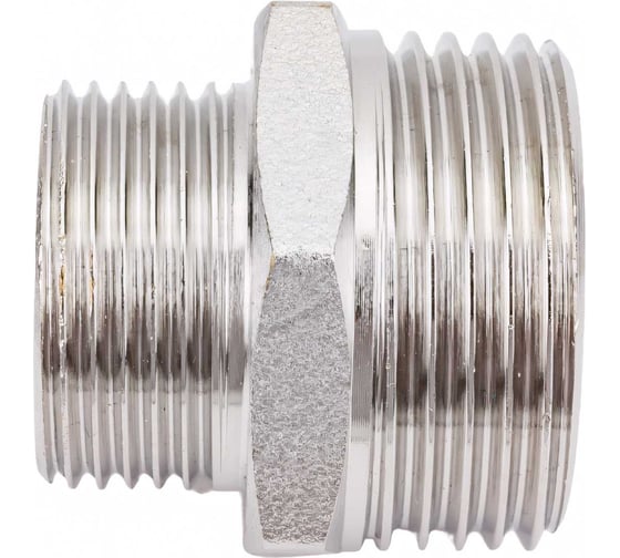 Изображение товара Ниппель переходной резьбовой DOUBLE-LIN латунный никелированный Н/Н 1" x 3/4" LL6050 (1"x3/4")