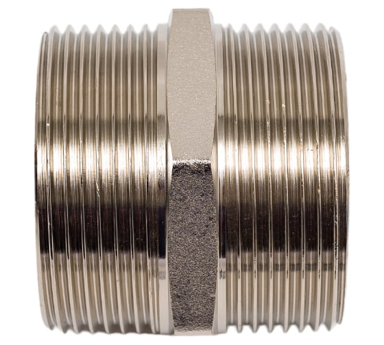 Изображение товара Ниппель переходной резьбовой DOUBLE-LIN латунный никелированный Н/Н 1.1/2" x 1" LL6050 (1 1/2"x1")